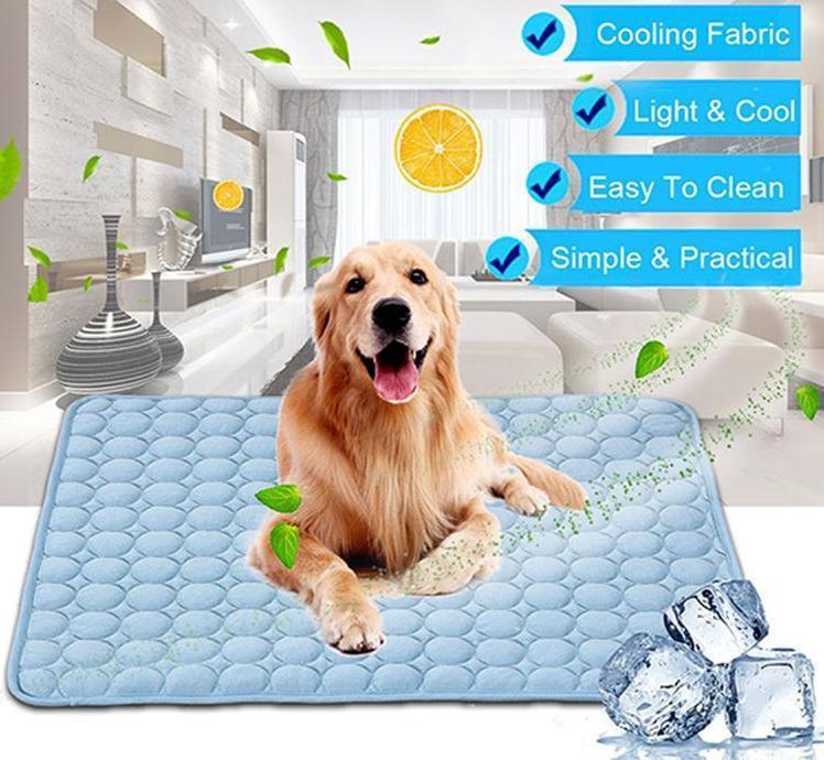 Pet Cooling Mat for Dogs Cats-Ice Silk Dog Cooling Mats, Summer Dog Cooling Pads, Dog Crate Mat Cat Cooling Mat, Portable & Washable Pet Cooling Blanket for Kennel/Sofa/Bed/Floor/Car Seats