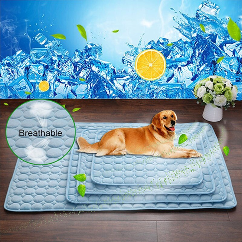 Pet Cooling Mat for Dogs Cats-Ice Silk Dog Cooling Mats, Summer Dog Cooling Pads, Dog Crate Mat Cat Cooling Mat, Portable & Washable Pet Cooling Blanket for Kennel/Sofa/Bed/Floor/Car Seats