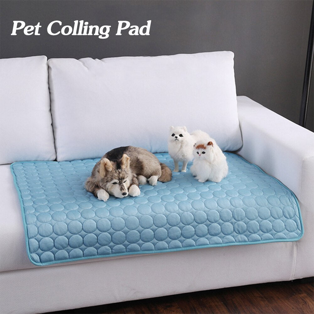 Pet Cooling Mat for Dogs Cats-Ice Silk Dog Cooling Mats, Summer Dog Cooling Pads, Dog Crate Mat Cat Cooling Mat, Portable & Washable Pet Cooling Blanket for Kennel/Sofa/Bed/Floor/Car Seats