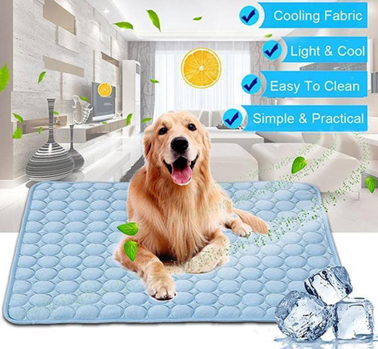 Pet Cooling Mat for Dogs Cats-Ice Silk Dog Cooling Mats, Summer Dog Cooling Pads, Dog Crate Mat Cat Cooling Mat, Portable & Washable Pet Cooling Blanket for Kennel/Sofa/Bed/Floor/Car Seats
