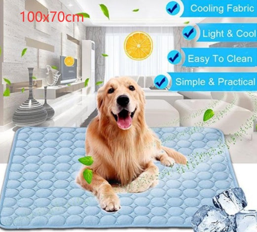 Pet Cooling Mat for Dogs Cats-Ice Silk Dog Cooling Mats, Summer Dog Cooling Pads, Dog Crate Mat Cat Cooling Mat, Portable & Washable Pet Cooling Blanket for Kennel/Sofa/Bed/Floor/Car Seats